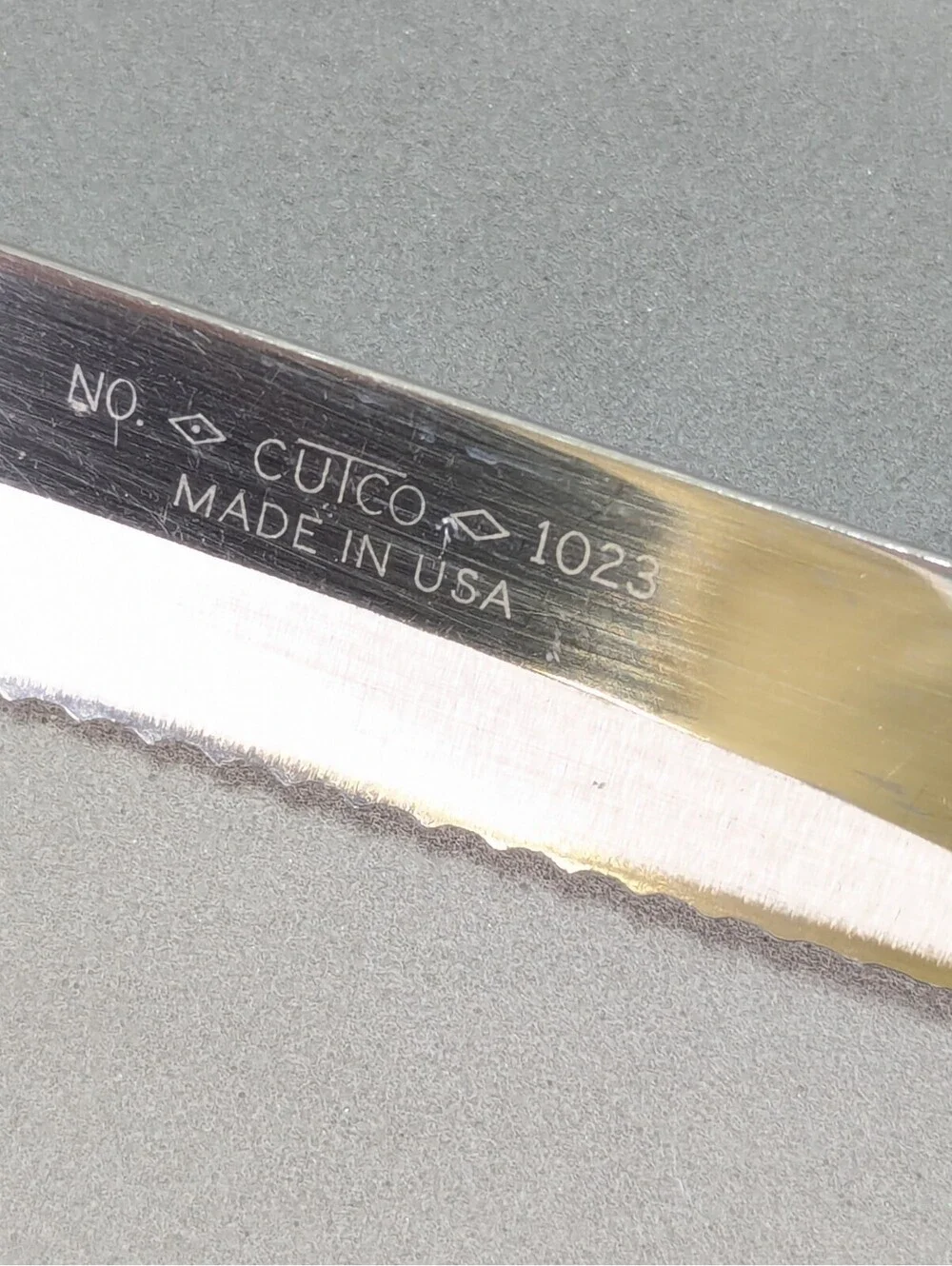 VTG Cutco No. 1023 Carving Knife Brown Swirl Handle 9
